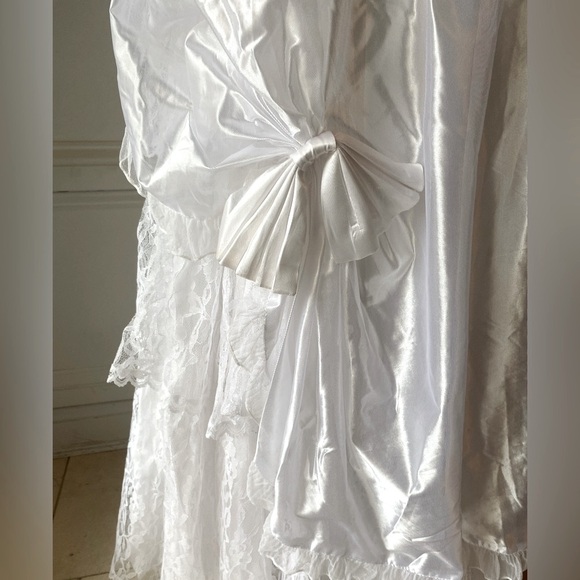 VINTAGE 1980S GUNNE SAX 5/6 XS JESSICA MCCLINTOCK FORMAL WEDDING GOWN LACE SATIN - Picture 7 of 12